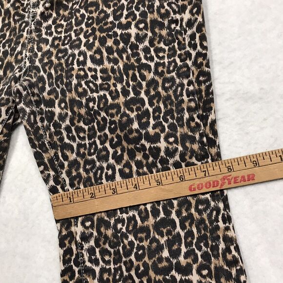 WE THE FREE People Wide Flare Jean Women 29 Reg (26x30) Leopard Print Stretch - Picture 14 of 16